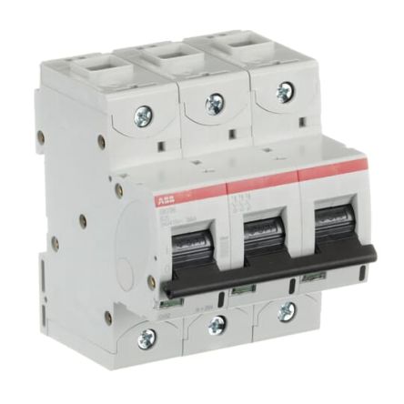 ABB S803N Miniature Circuit Breaker, 3-Pole, 20A, Type B, 690V ac AC, 36 kA Breaking Capacity