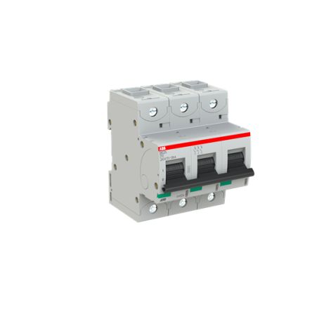 ABB S803N Miniature Circuit Breaker, 3-Pole, 50A, Type D, 690V ac AC, 36 kA Breaking Capacity