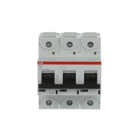ABB S800S Miniature Circuit Breaker, 3-Pole, 10A, Type C, 240V ac AC, 50 kA Breaking Capacity