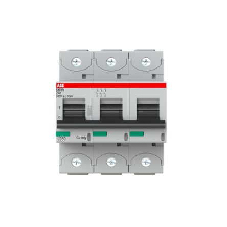 ABB S800U Miniature Circuit Breaker, 3-Pole, 40A, Type Z, 240V ac AC, 50 kA Breaking Capacity