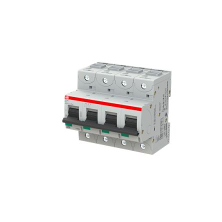 ABB S800S Miniature Circuit Breaker, 4-Pole, 25A, Type K, 240V ac AC, 50 kA Breaking Capacity