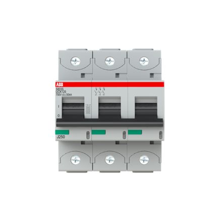 ABB 2CCS Miniature Circuit Breaker, 3-Pole, 125A, 50 kA Breaking Capacity