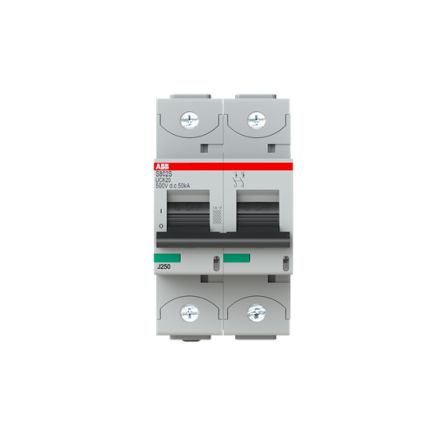 ABB S802S Miniature Circuit Breaker, 2-Pole, 20A, UC-K, 500 V dc DC, 50 kA Breaking Capacity