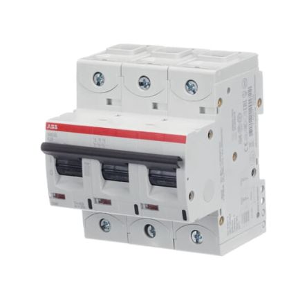 ABB S800S Miniature Circuit Breaker, 3-Pole, 25A, Type K, 240V ac AC, 50 kA Breaking Capacity