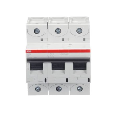 ABB S800U Miniature Circuit Breaker, 3-Pole, 30A, Type K, 240V ac AC, 50 kA Breaking Capacity