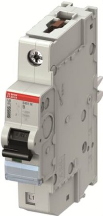 ABB FS401, S400, SmiSSline S400M Miniature Circuit Breaker, 1-Pole, 4A, Type C, Type D, Type K, Type B, 400V ac AC, 250