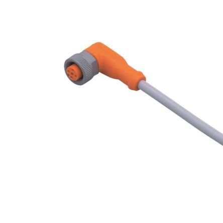 ifm electronic Female 1 way Right Angle to Unterminated Sensor Actuator Cable, 5 m