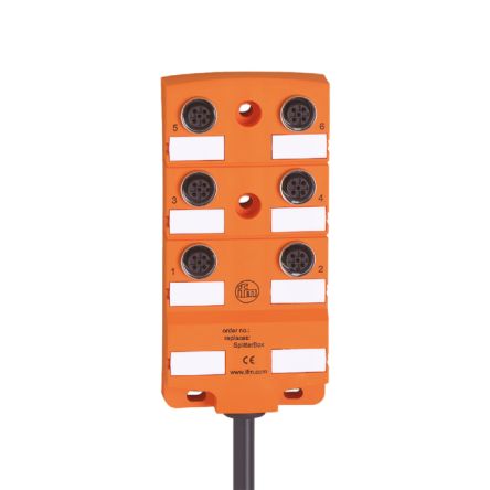 ifm electronic EBC Series Sensor Box, 6 Port, M12, 5 m
