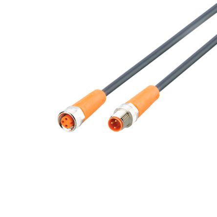 ifm electronic Male 1 way Straight to Female 1 way Straight Sensor Actuator Cable, 300 mm