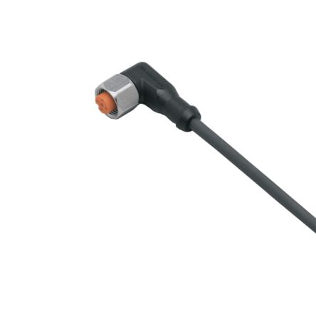 ifm electronic Female 1 way Right Angle to Unterminated Sensor Actuator Cable, 5 m