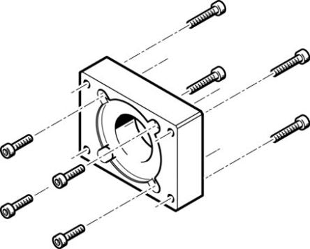 Festo Flange EAMF-A Series Flange for Use with Motor Mounting