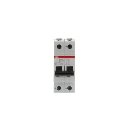 ABB System Pro M Compact S200 M UC Miniature Circuit Breaker, 2-Pole, 40A, Type K, 400V ac AC, 440 V dc DC, 10 kA
