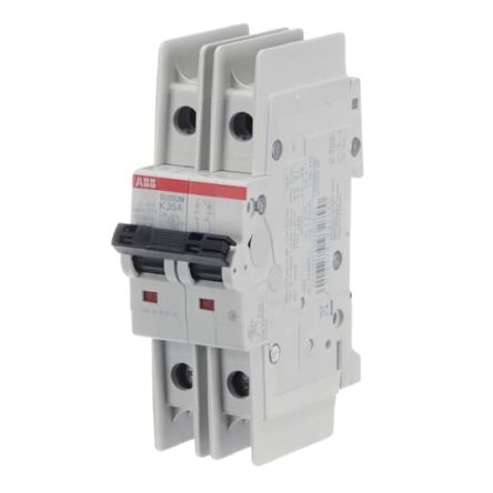 ABB SU200 M SU200 M Miniature Circuit Breaker, 2-Pole, 35A, Type K, 440V ac AC, 96 V dc DC, 15 kA Breaking Capacity
