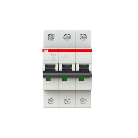 ABB System Pro M Compact S200 Miniature Circuit Breaker, 3-Pole, 10A, Type Z, 400V ac AC, 110 V dc DC, 10 kA Breaking