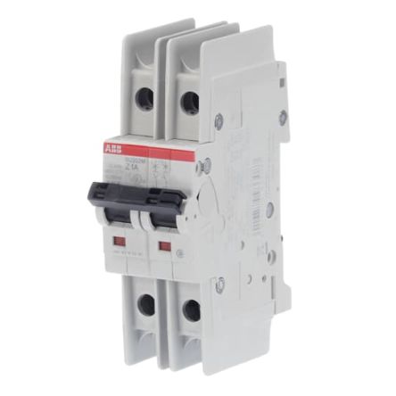 ABB SU200 M Miniature Circuit Breaker, 2-Pole, 1A, Type Z, 440V ac AC, 96 V dc DC, 15 kA Breaking Capacity