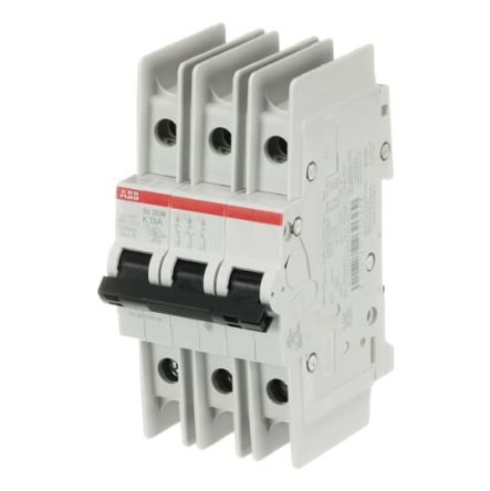 ABB SU200 M SU200 M Miniature Circuit Breaker, 3-Pole, 13A, Type K, 400V ac AC, 15 kA Breaking Capacity