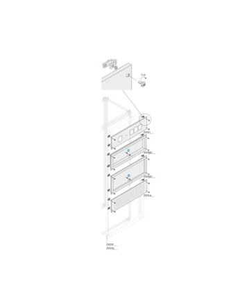 ABB Pickled Steel Sheet Panel for Use with Main Distribution Boards 985 mm x 10 mm x 190mm