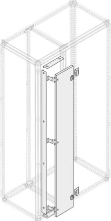 ABB PDCB Series Lockable Pickled Steel Sheet RAL 7035 Opaque, 1800 mm H, 400mm W, 12 mm D, 12 mm L for Use with PDCB1840
