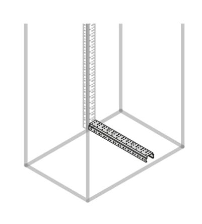 ABB PCIS0900 Series Galvanised Steel Cross Brace, 910mm W, 71 mm H, 40 mm D, 40 mm L For Use With PCIS0900