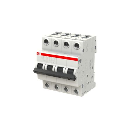 ABB System Pro M Compact S200 Miniature Circuit Breaker, 4-Pole, 80A, Type C, 400V ac AC, 6 kA Breaking Capacity