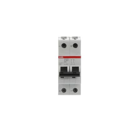 ABB System Pro M Compact S200 M UC Miniature Circuit Breaker, 2-Pole, 16A, Type Z, 400V ac AC, 440 V dc DC, 10 kA