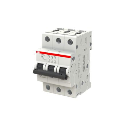 ABB S203L Miniature Circuit Breaker, 3-Pole, 6A, Type D, 400V ac AC, 6 kA Breaking Capacity
