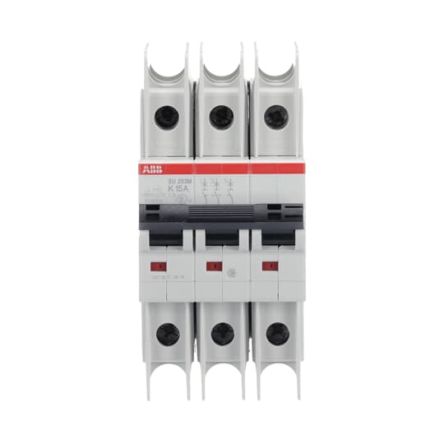 ABB SU200 M SU200 M Miniature Circuit Breaker, 3-Pole, 15A, Type K, 400V ac AC, 15 kA Breaking Capacity