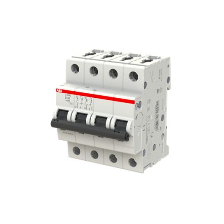 ABB S204L Miniature Circuit Breaker, 4-Pole, 50A, Type D, 400V ac AC, 6 kA Breaking Capacity
