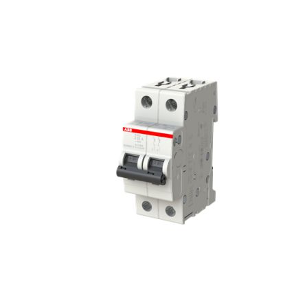 ABB System Pro M Compact S200 Miniature Circuit Breaker, 2-Pole, 25A, Type Z, 400V ac AC, 125 V dc DC, 10 kA Breaking