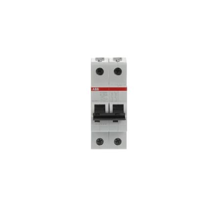 ABB System Pro M Compact S200M Miniature Circuit Breaker, 2-Pole, 25A, Type K, 400V ac AC, 125 V dc DC, 15 kA Breaking
