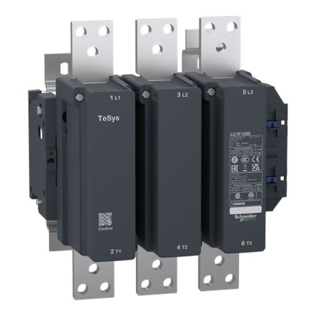 Schneider Electric TeSys F Contactor, 220V ac Coil, 3-Pole, 1.26 kA, 120 W 220V ac, 3 NO, 690V ac