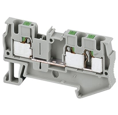 Schneider Electric NSYTRP Series Terminal Block, 3-Way, 4mm² Wire Push-in