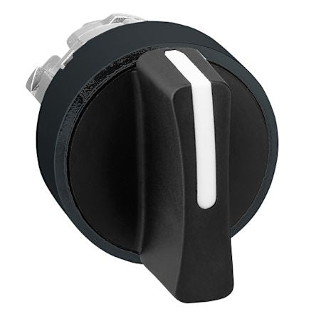 Schneider Electric Harmony XB4 Series 3 Position Selector Switch Head, 22 mm Cutout, Black Handle, IP69K, IP67, IP69