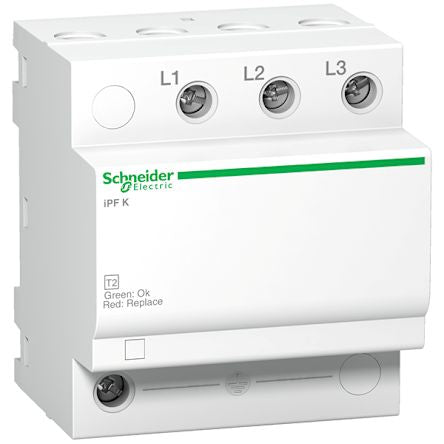 Schneider Electric, Acti9 Surge Arrester 400V ac Maximum Voltage Rating 40 kA Maximum Surge Current Surge Arrester
