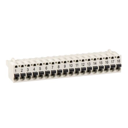 Schneider Electric 170XTS Series Terminal Block, 3-Way Spring Terminal