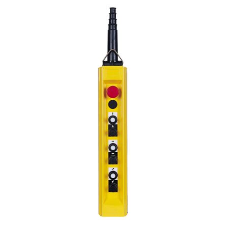 Schneider Electric Snap Action Push Button Control Station - SPST, Glass Reinforced Polyester, 7 Cutouts, White, Black,