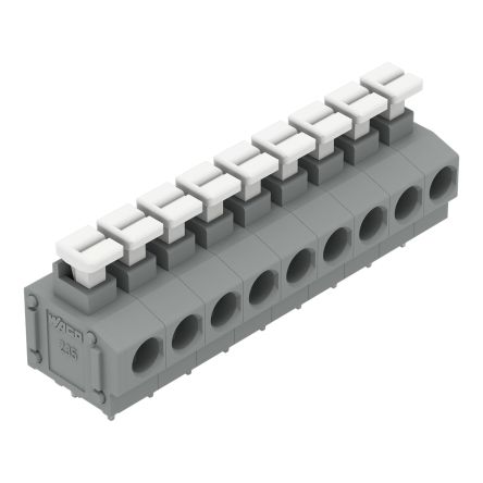 WAGO 235 Series PCB Terminal Block, 9-Contact, 5.08 mm Pitch, 1 Row, 235-409/331-000