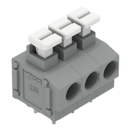 WAGO 235 Series PCB Terminal Block, 3-Contact, 5.08 mm Pitch, 1 Row, 235-403/331-000