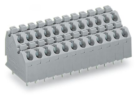 WAGO 250 Series PCB Terminal Block, 8-Contact, 5 mm Pitch, Through Hole, 2 Row