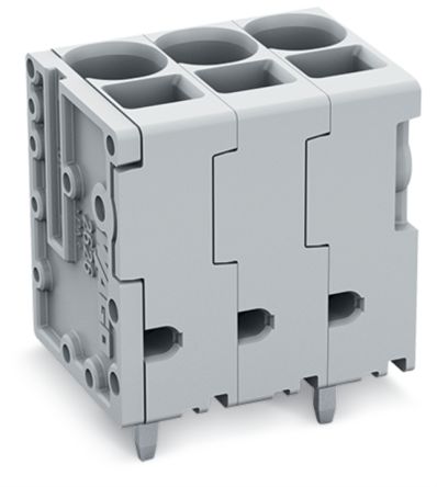 WAGO 2626 Series PCB Connector, 2-Contact, 7.5 mm Pitch, Feed Through, 1 Row