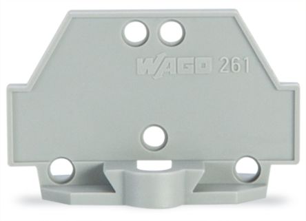 WAGO 261 Series End Plate for Use with Rail Mount Terminal Blocks
