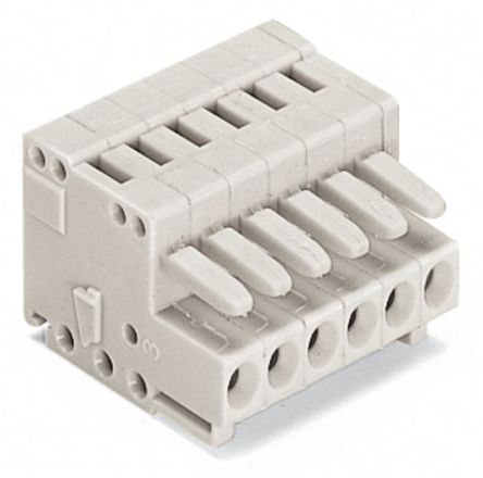 WAGO 734 Series Plug-in Connector Female Cage Clamp, 5-Pole, 10A, 5-Way
