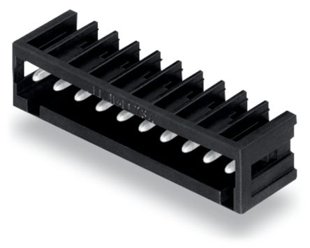 WAGO 734 Series Angled Through Hole Header, 8 Contact(s), 3.5 mm Pitch, 1 Row, Shrouded