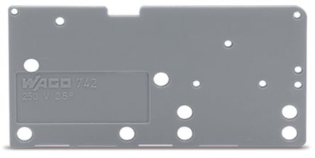 WAGO 742 Series End Plate for Use with Rail Mount Terminal Blocks