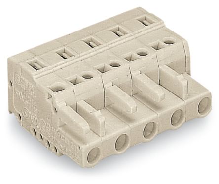WAGO 721 Series Plug-in Connector Female Cage Clamp, 3-Pole, 16A, 3-Way