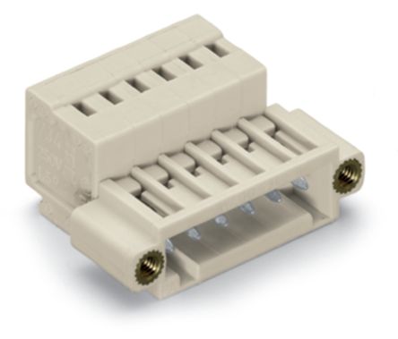 WAGO 734 Series Plug-in Male Lighting Connector Male Cage Clamp, 7-Pole, 10A, 7-Way, IP20