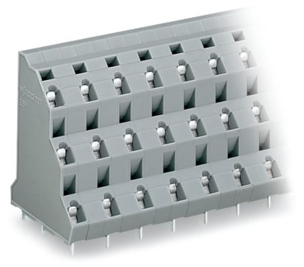 WAGO 737 Series PCB Connector, 12-Contact, 10 mm Pitch, Through Hole, 3 Row