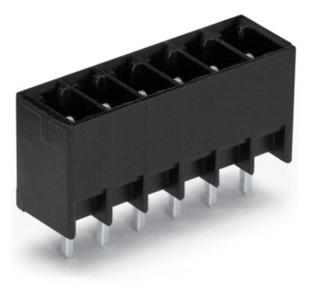 WAGO 714 Series Straight Through Hole Header, 15 Contact(s), 3.5 mm Pitch, 1 Row, Shrouded