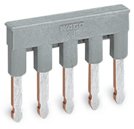 WAGO 281 Series Jumper for Use with Rail Mount Terminal Blocks