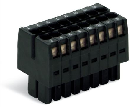 WAGO 713 Series Connector Female Cage Clamp, 14-Pole, 10A, 14-Way